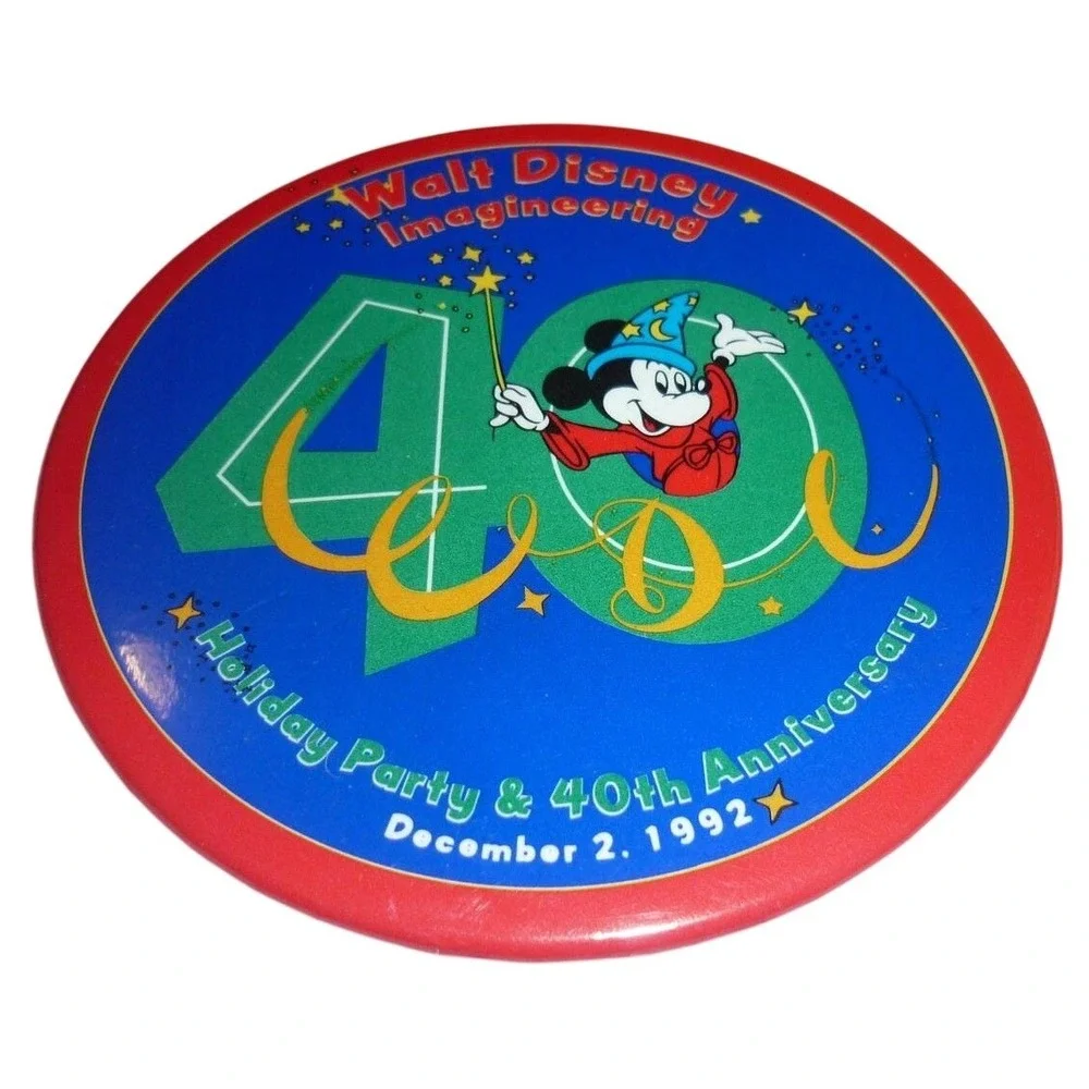 Walt‎ Disney Imagineering Holiday Party 40th Anniversary 1992 Mickey Mouse Pin